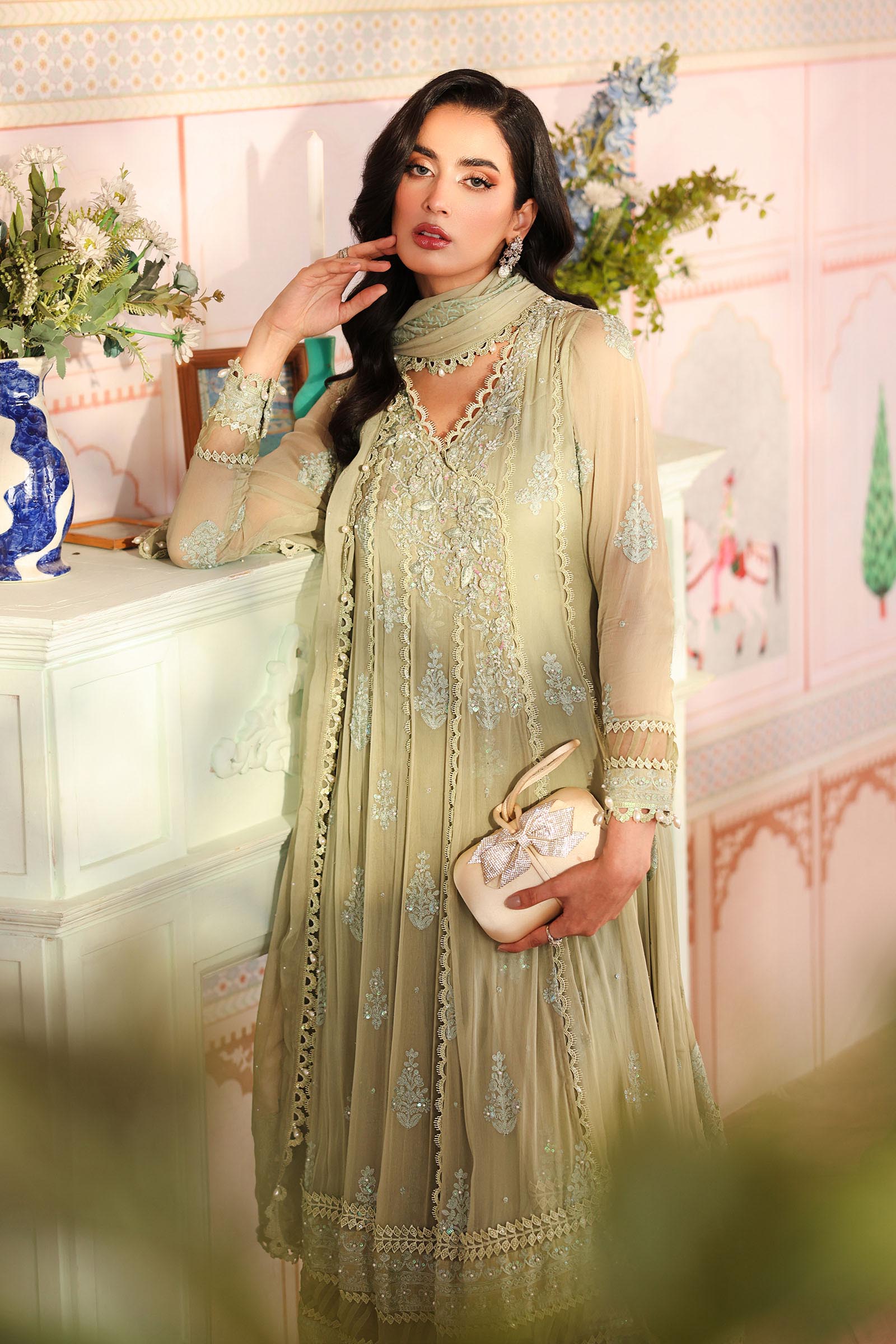 Maria B | Eid Collection 26 | 3 Piece Embroidered Chiffon Suit