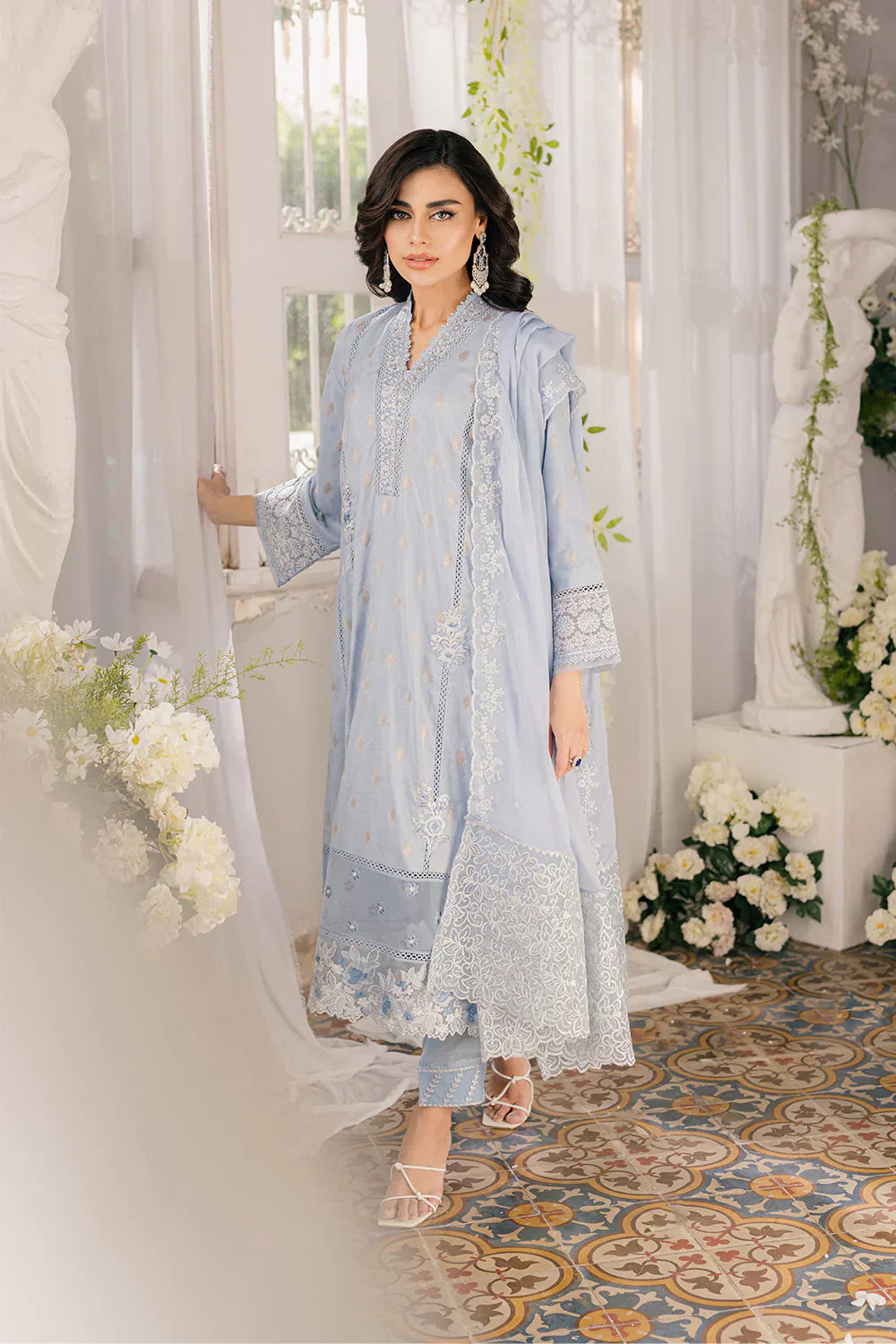Azure | Ensembles Embroidered Formals | Slate Symphony - Riwayat-e-Khas