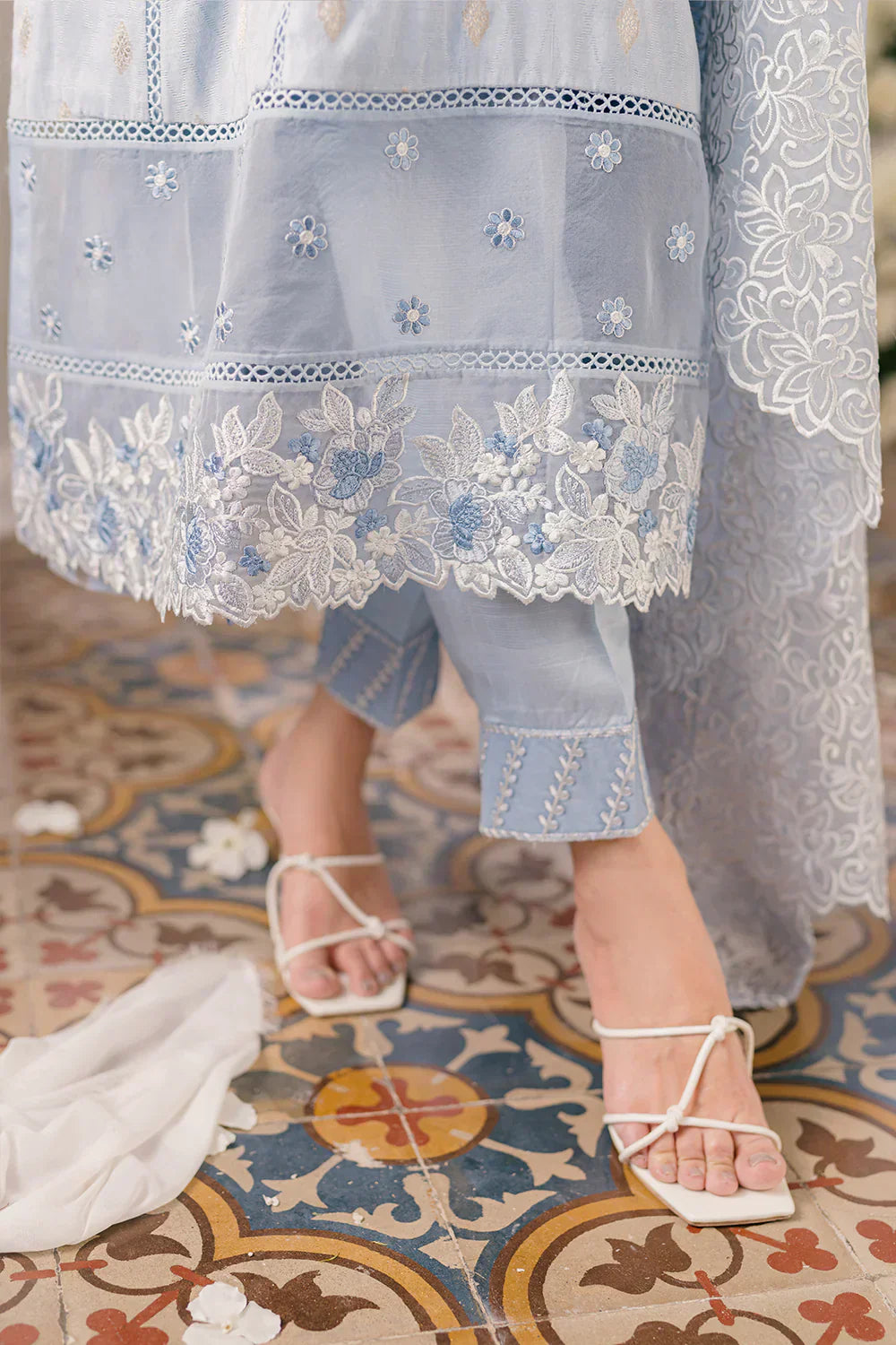 Azure | Ensembles Embroidered Formals | Slate Symphony - Riwayat-e-Khas