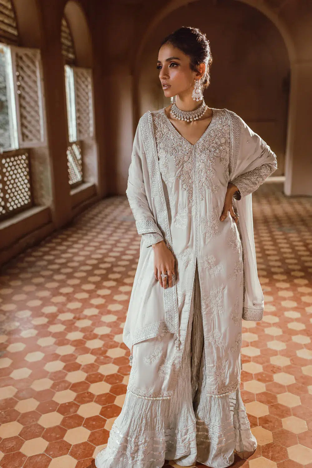Azure | Embroidered Formals | Snowfall - Riwayat-e-Khas