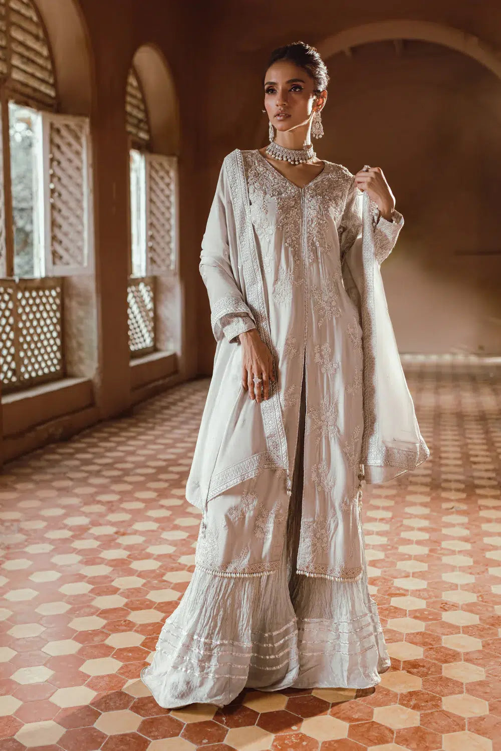 Azure | Embroidered Formals | Snowfall - Riwayat-e-Khas