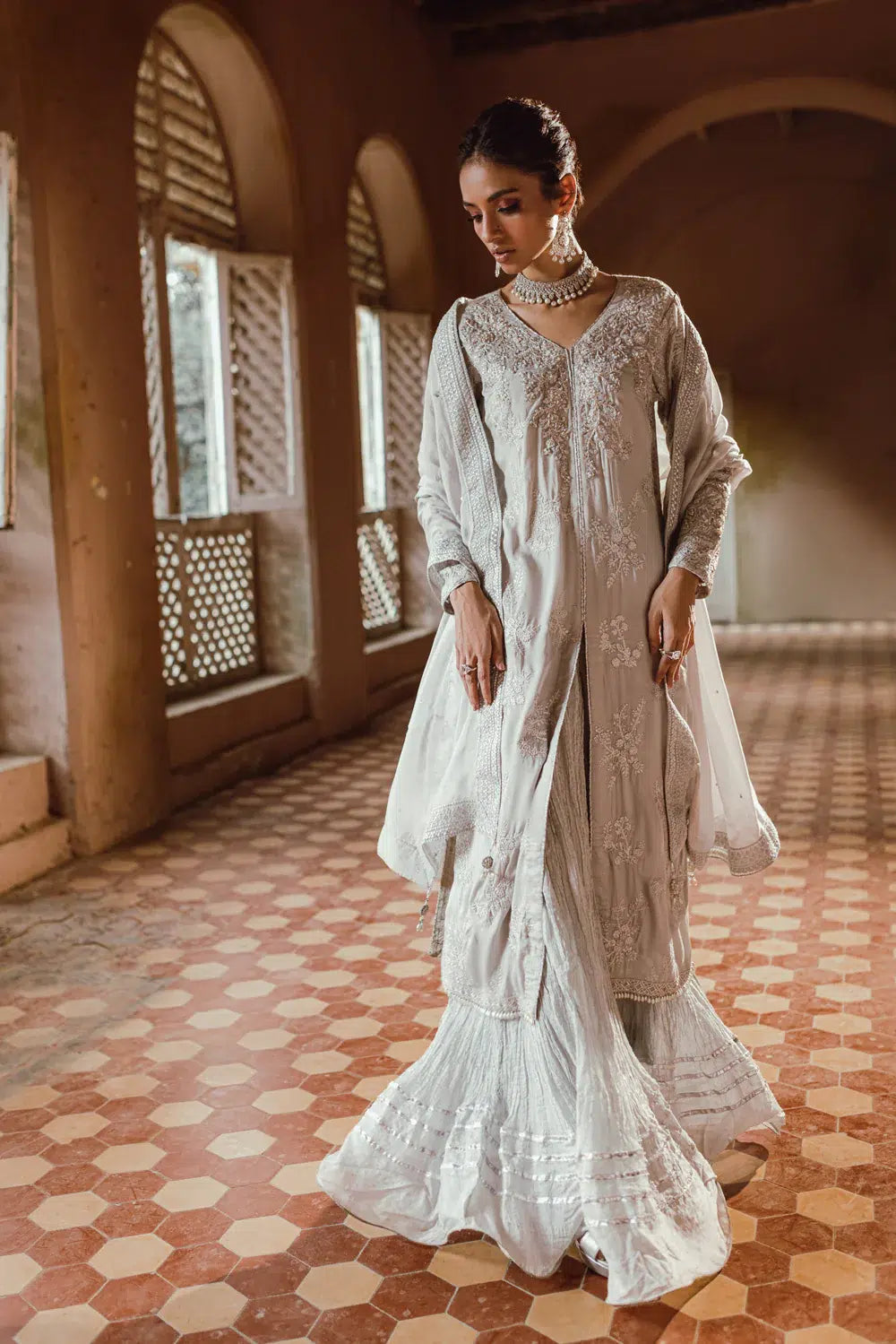 Azure | Embroidered Formals | Snowfall - Riwayat-e-Khas