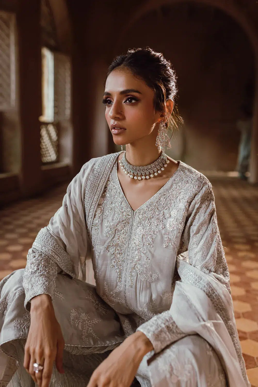 Azure | Embroidered Formals | Snowfall - Riwayat-e-Khas