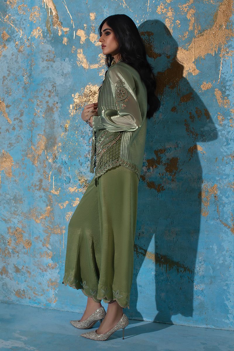 Wardha Saleem | Luxury Pret Fusion Wear | CHANTAL - JACKET SET (3 PC) - Riwayat-e-Khas