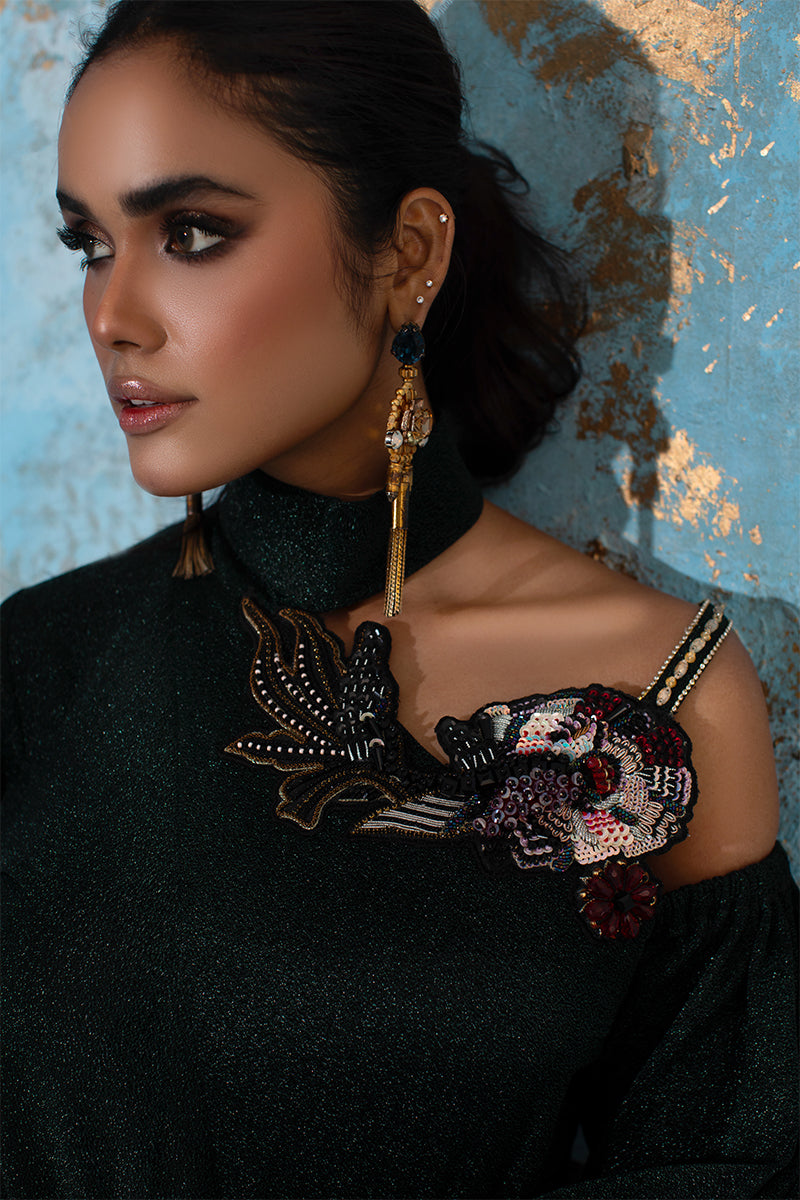 Wardha Saleem | Luxury Pret Fusion Wear | IVY - FORMAL DRAPE - Riwayat-e-Khas