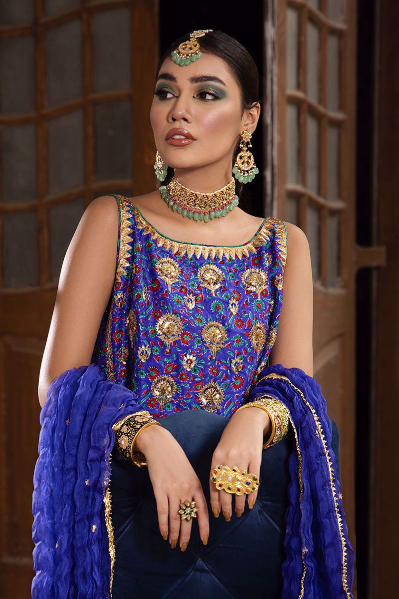 The Pink Tree Company | Wedding Wear | COBALT BLUE - Riwayat-e-Khas