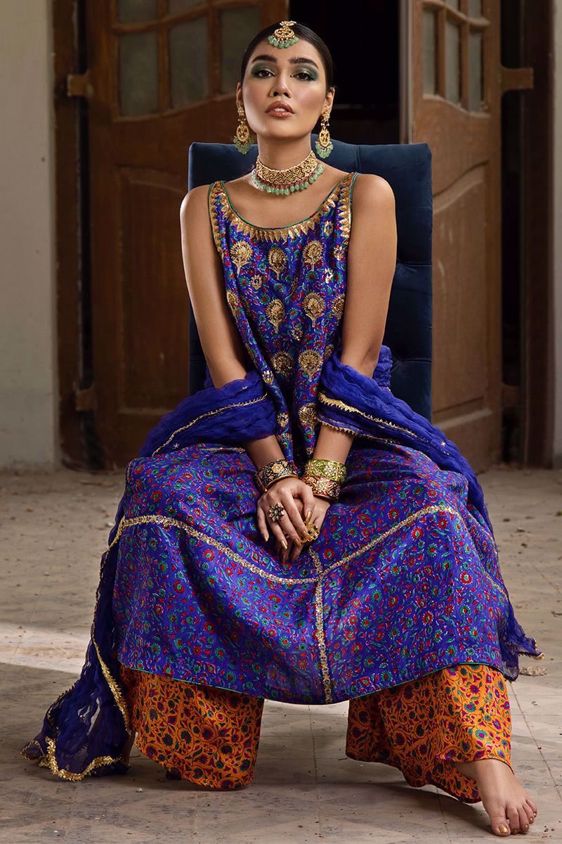 The Pink Tree Company | Wedding Wear | COBALT BLUE - Riwayat-e-Khas