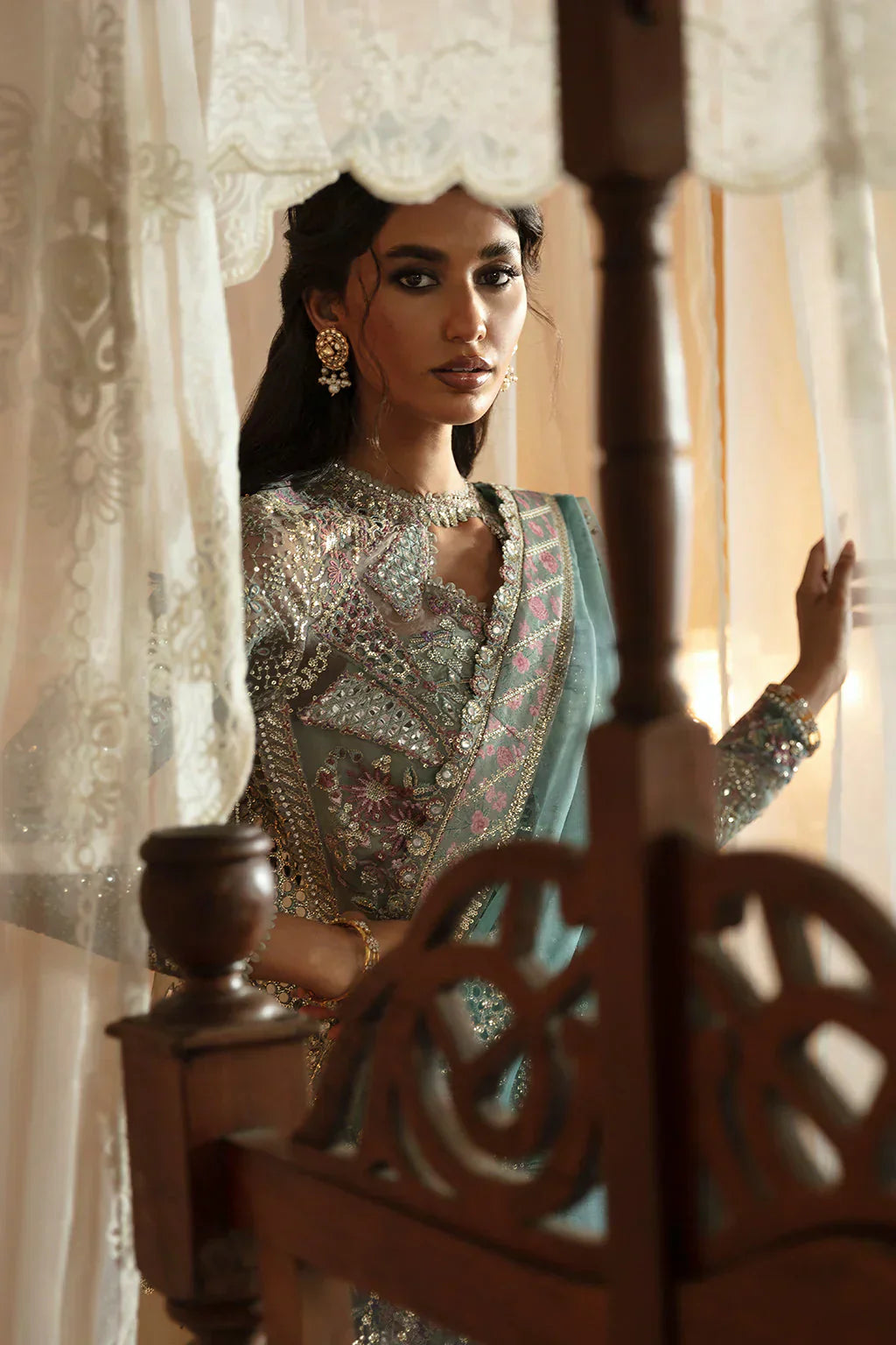 Hayat by Afrozeh Embroidered Organza 3Pc Suit AFH-24-10 TARA