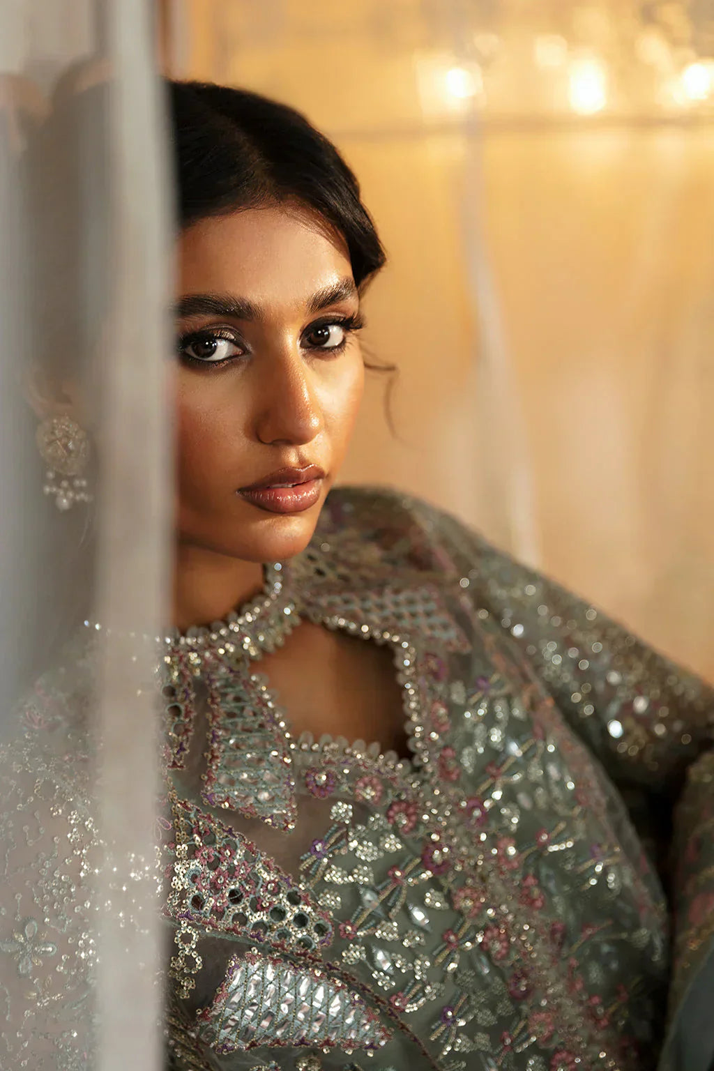 Hayat by Afrozeh Embroidered Organza 3Pc Suit AFH-24-10 TARA