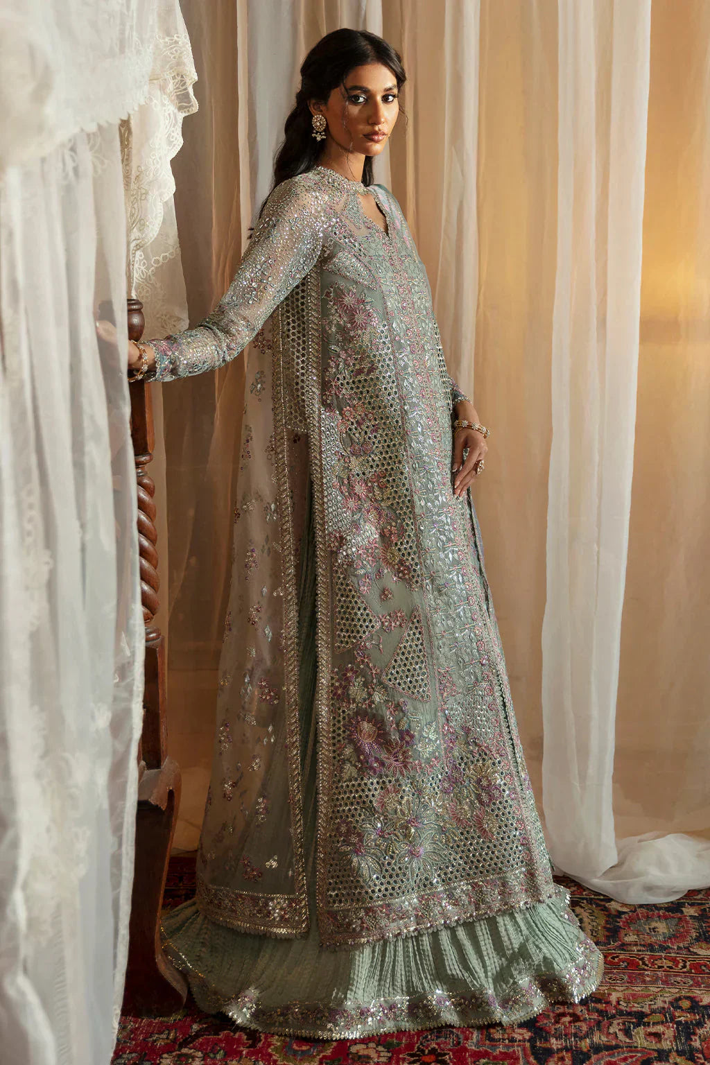 Hayat by Afrozeh Embroidered Organza 3Pc Suit AFH-24-10 TARA