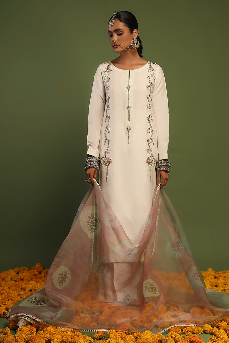 Wardha Saleem | Luxury Pret Traditional Wear | KANWAL - SHIRT WITH PANTS (2 PC) - Riwayat-e-Khas