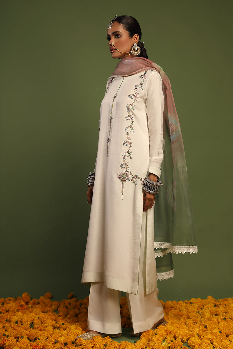 Wardha Saleem | Luxury Pret Traditional Wear | KANWAL - SHIRT WITH PANTS (2 PC) - Riwayat-e-Khas