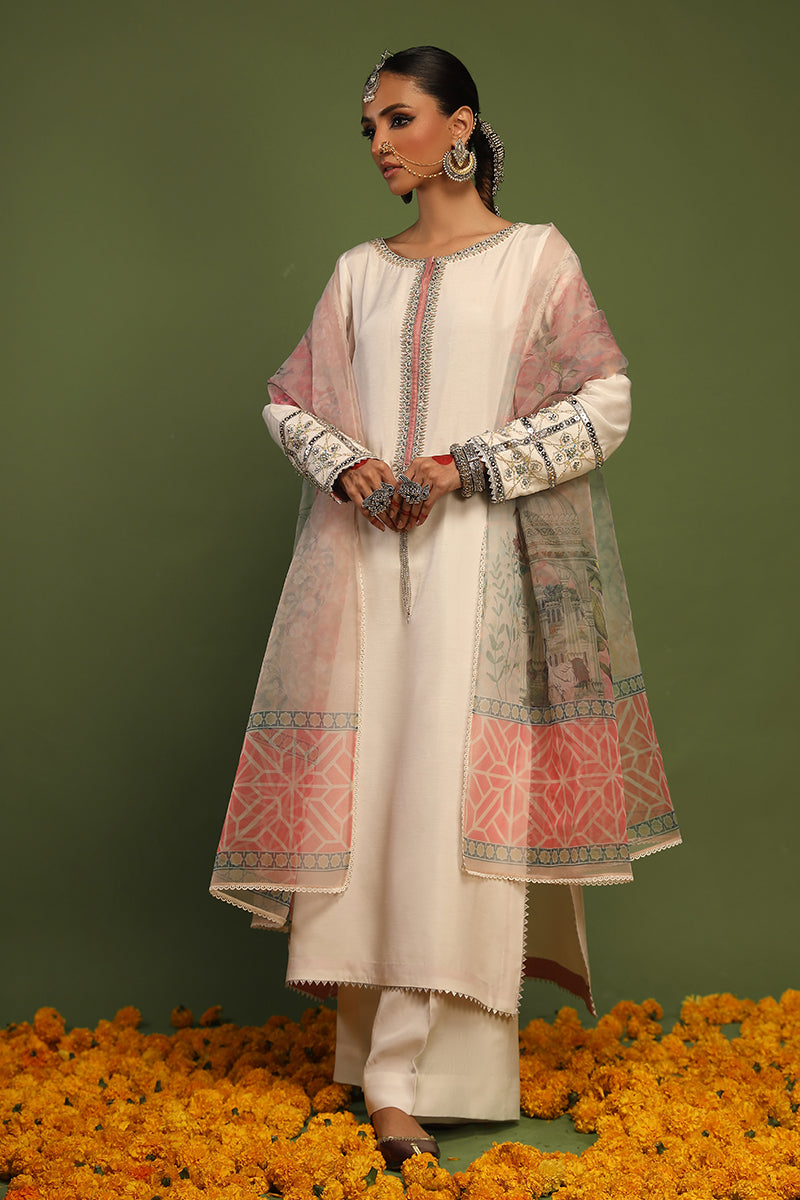 Wardha Saleem | Luxury Pret Traditional Wear | AKS - SHIRT WITH PANTS (2 PC) - Riwayat-e-Khas