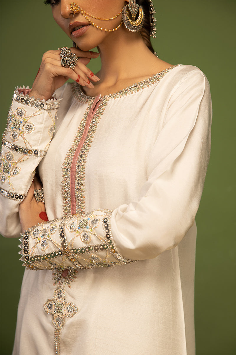 Wardha Saleem | Luxury Pret Traditional Wear | AKS - SHIRT WITH PANTS (2 PC) - Riwayat-e-Khas