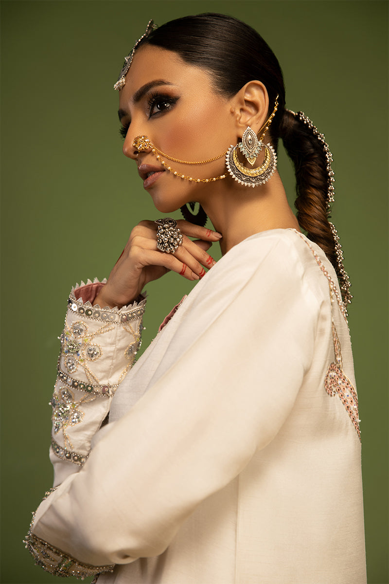 Wardha Saleem | Luxury Pret Traditional Wear | AKS - SHIRT WITH PANTS (2 PC) - Riwayat-e-Khas