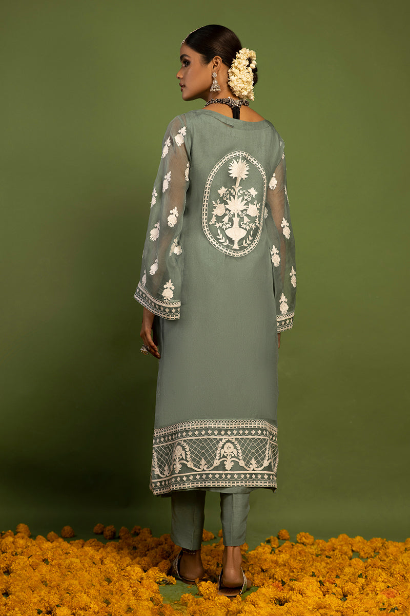 Wardha Saleem | Luxury Pret Traditional Wear | SHAJAR - AARI WORK (2 PC) - Riwayat-e-Khas