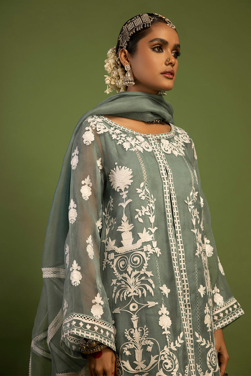 Wardha Saleem | Luxury Pret Traditional Wear | SHAJAR - AARI WORK (2 PC) - Riwayat-e-Khas