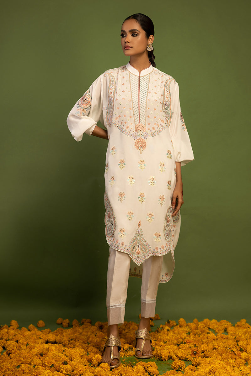 Wardha Saleem | Luxury Pret Traditional Wear | AKS-PURE SILK (2 PC) - Riwayat-e-Khas