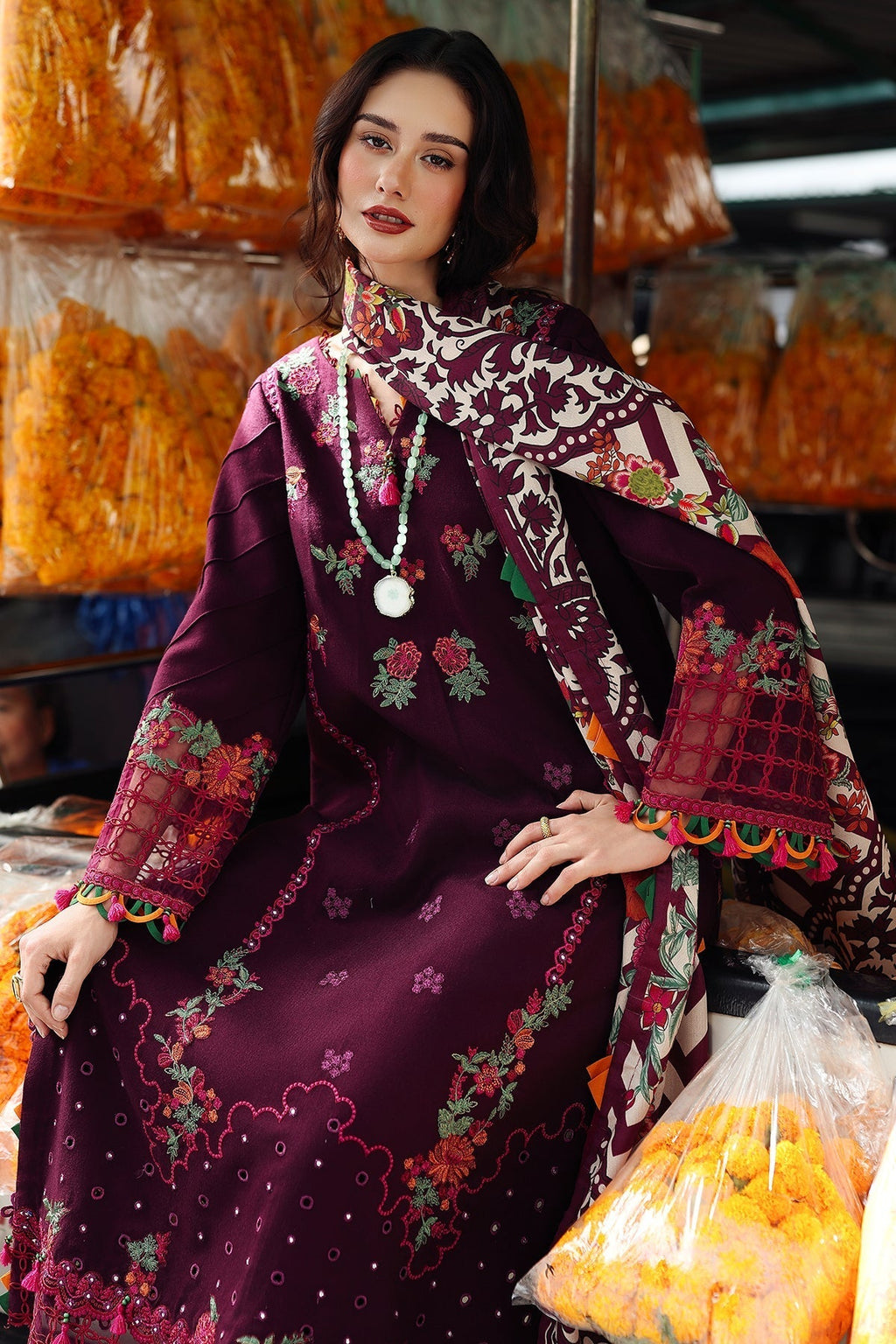 Charizma | Poshima Winters 25 | 3-pc Unstitched Wool Shawl Collection PSW5-02
