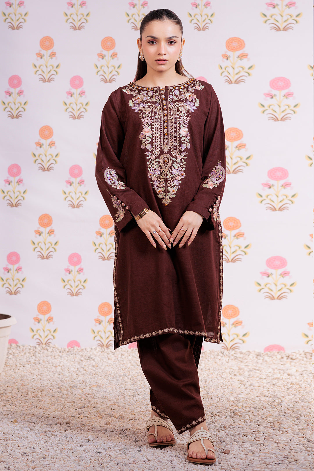 Zellbury | Winter Pret | Embroidered Kurta Trouser - 1290 - Libasekhas