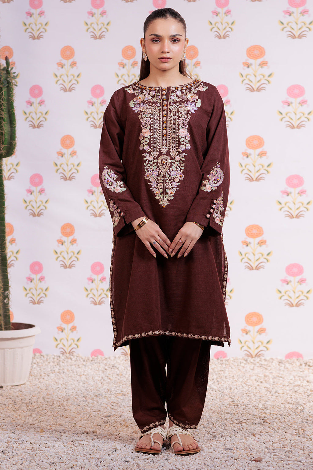 Zellbury | Winter Pret | Embroidered Kurta Trouser - 1290 - Libasekhas