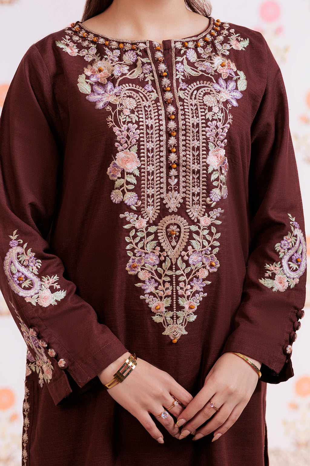 Zellbury | Winter Pret | Embroidered Kurta Trouser - 1290 - Libasekhas