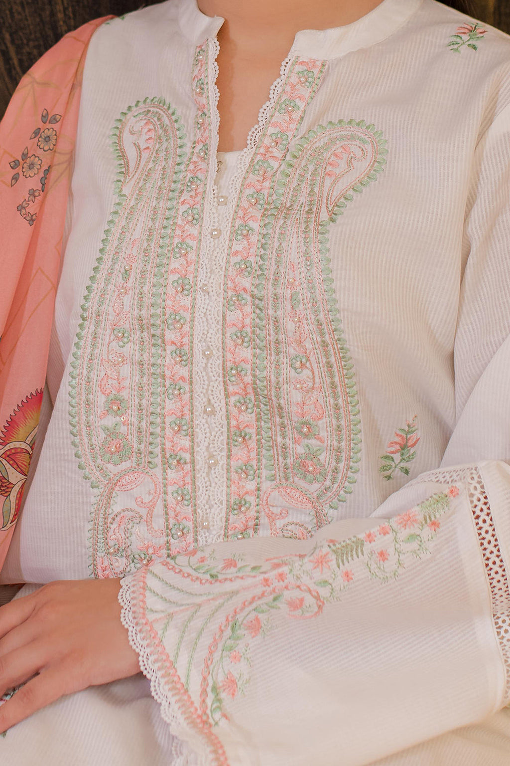 Zellbury | Summer Pret | Embroidered Kurta Dupatta - 3330 - Libasekhas