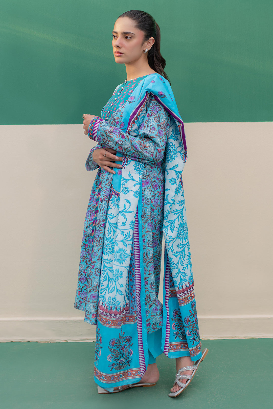 Zellbury | Summer Pret | Kurta Dupatta Trouser - 2856 - Libasekhas
