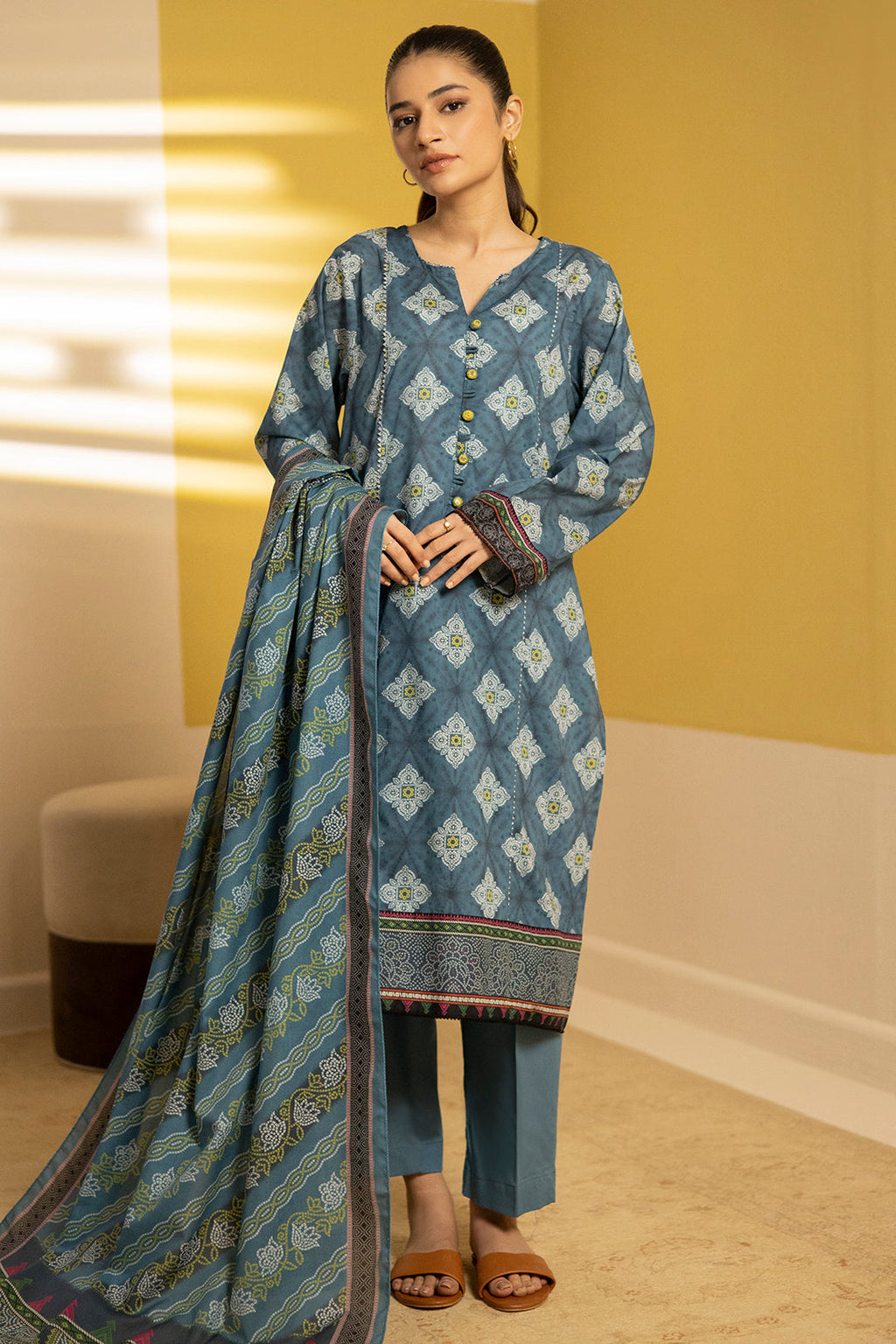 Zellbury | Summer Pret | Kurta Dupatta Trouser - 3244 - Libasekhas