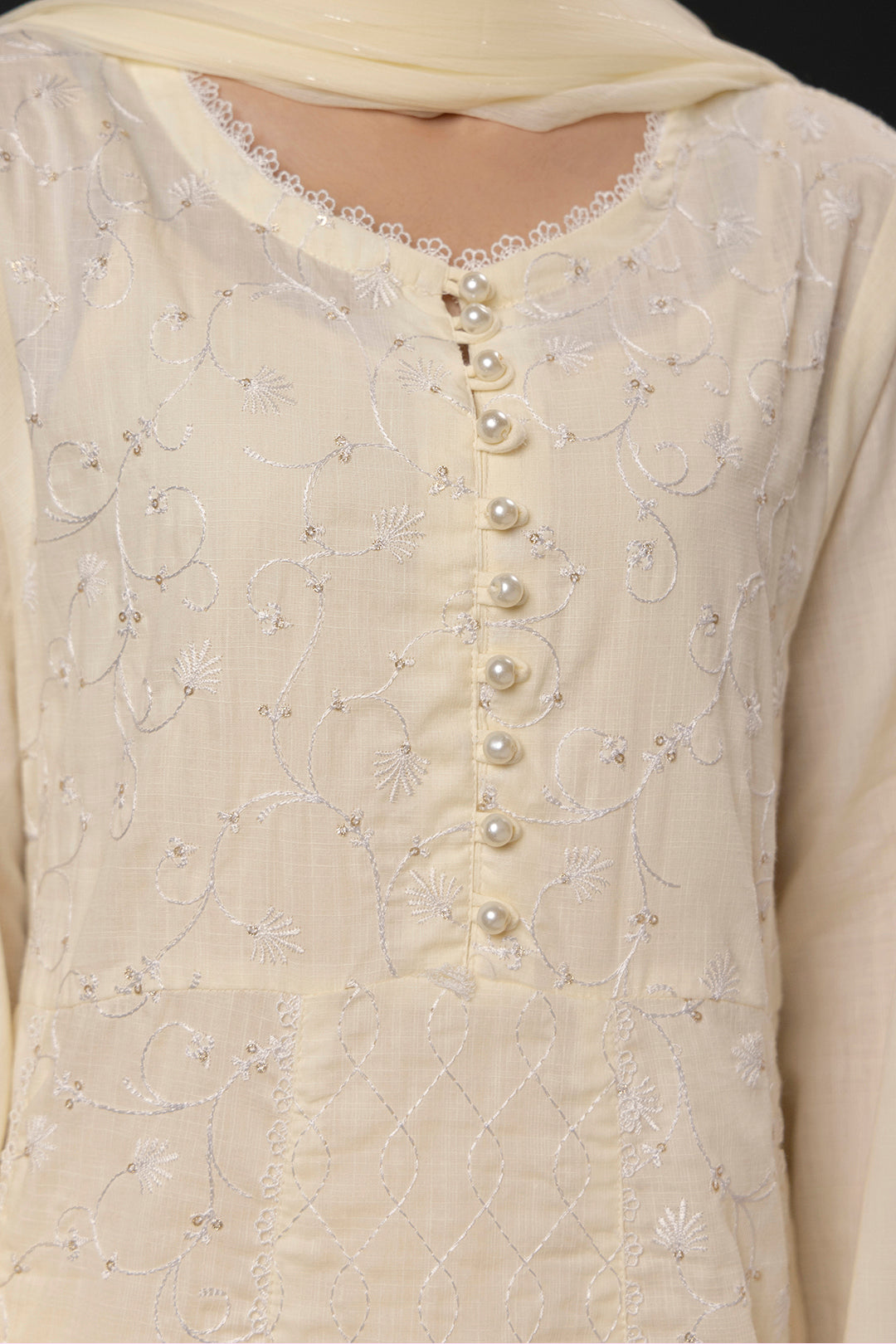 Zellbury | Summer Pret | Embroidered Kurta Dupatta Trouser - 3332 - Libasekhas