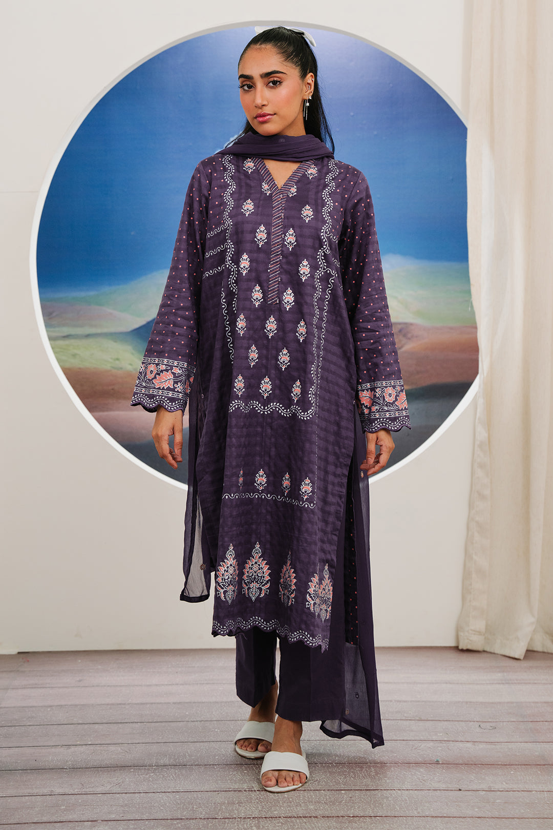Zellbury | Summer Pret | Kurta Dupatta Trouser - 1102 - Libasekhas