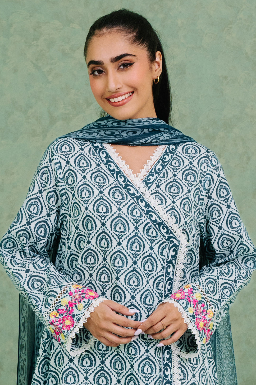 Zellbury | Summer Pret | Embroidered  Kurta Dupatta - 1897 - Libasekhas
