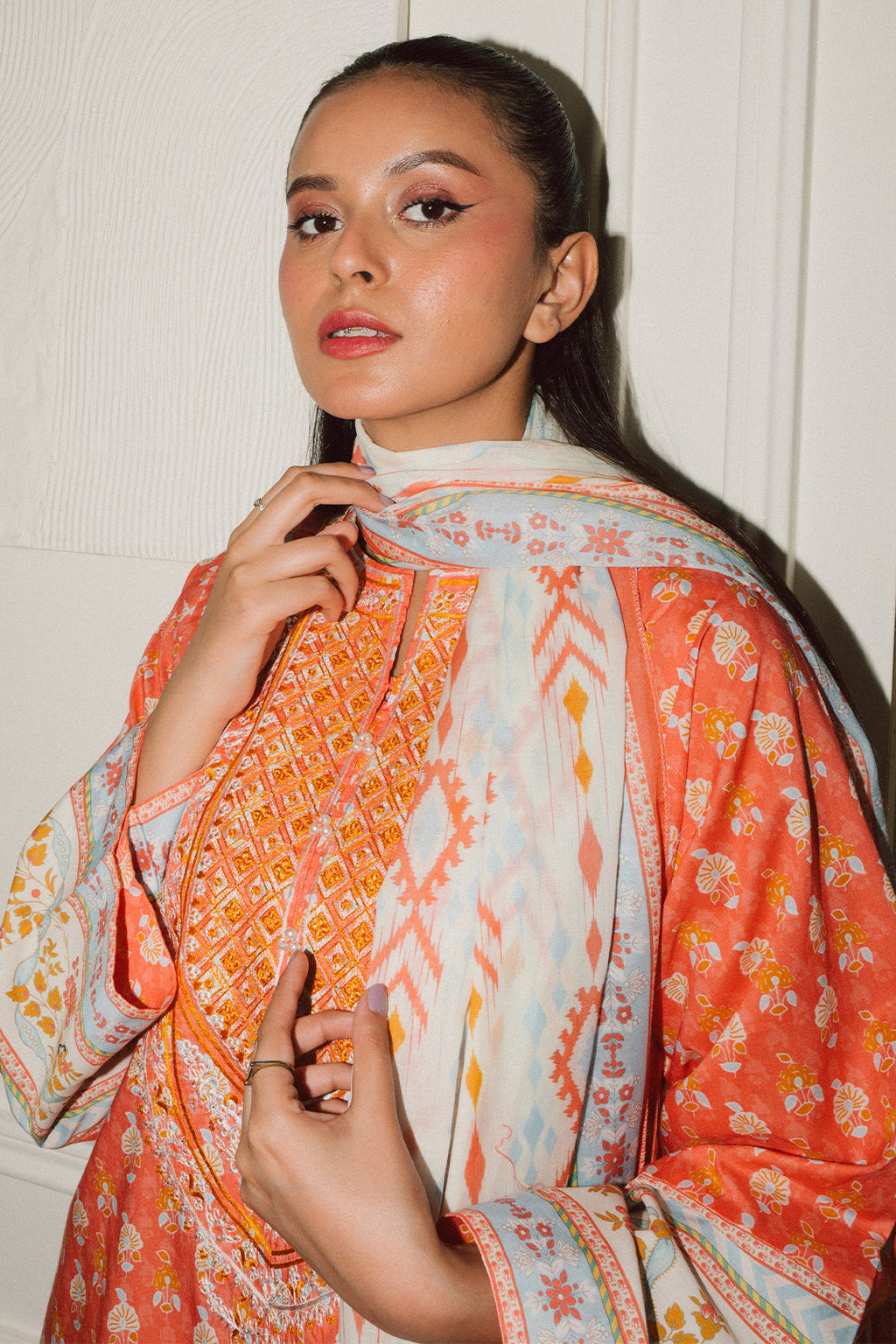 Zellbury | Summer Pret | Embroidered  Kurta Dupatta - 1902 - Libasekhas