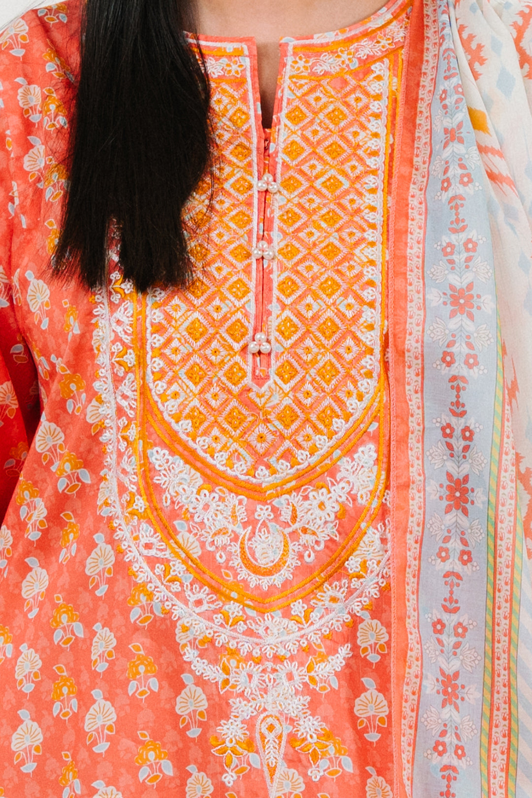Zellbury | Summer Pret | Embroidered  Kurta Dupatta - 1902 - Libasekhas