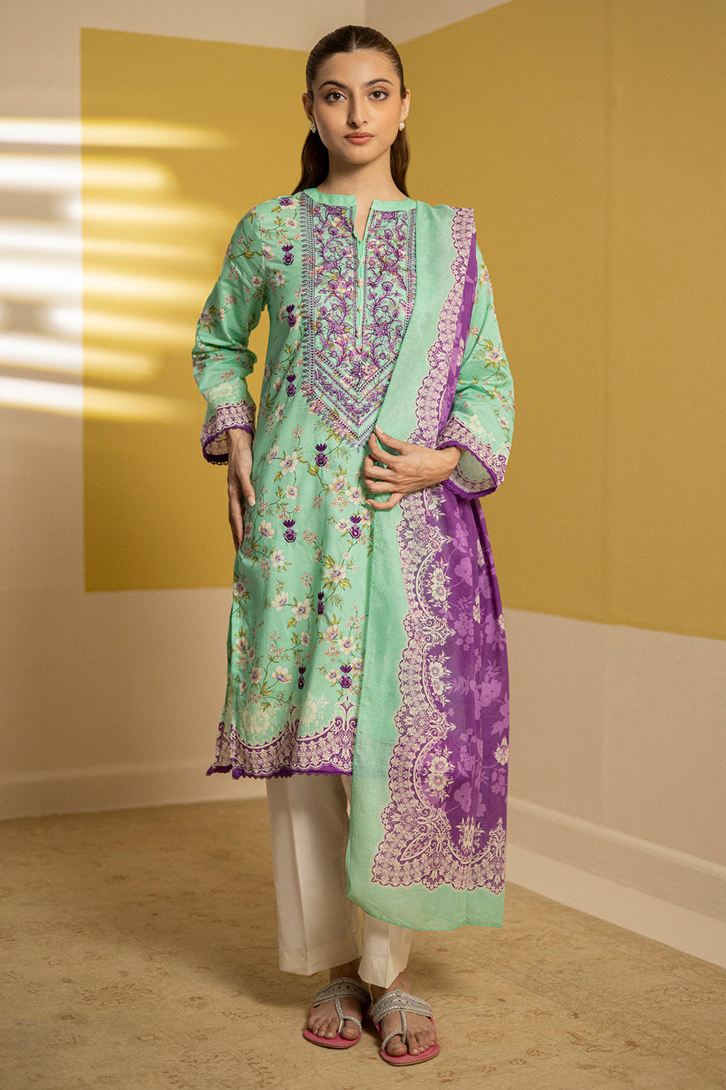 Zellbury | Summer Pret | Embroidered Kurta Dupatta - 1903 - Libasekhas