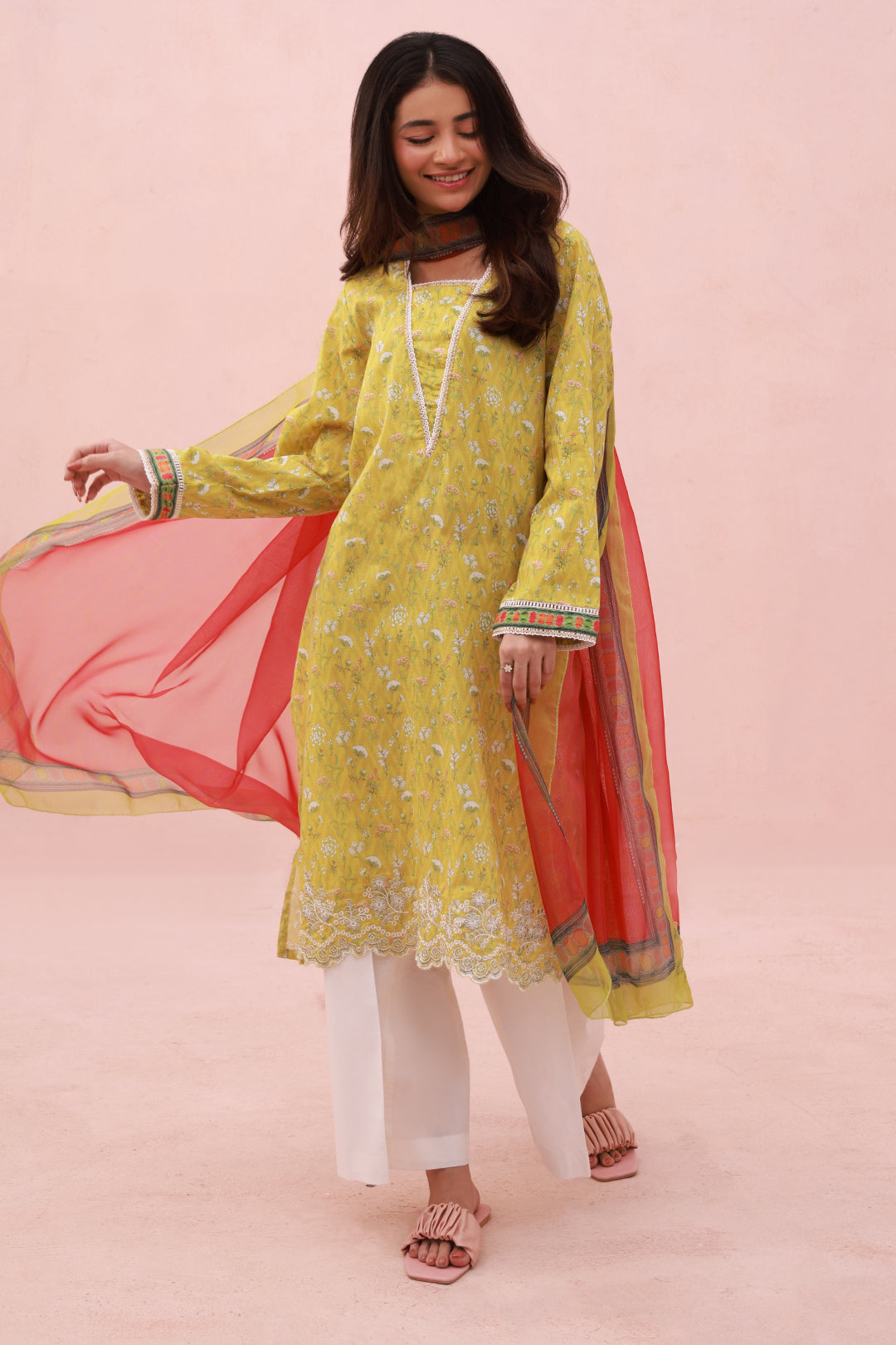 Zellbury | Summer Pret | Embroidered Kurta Dupatta - 1905 - Libasekhas
