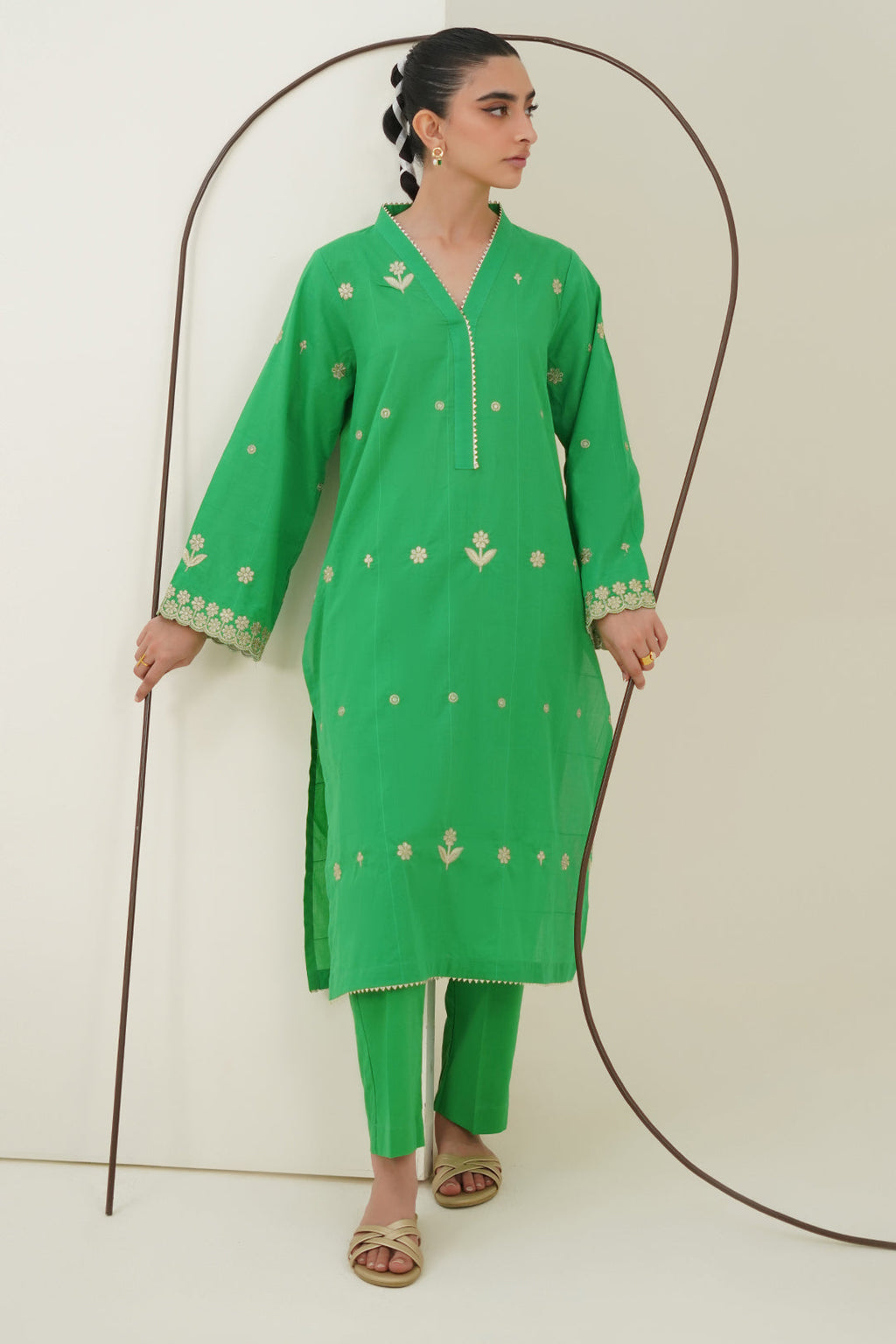 Zellbury | Summer Pret | Embroidered Kurta Trouser - 1933 - Libasekhas