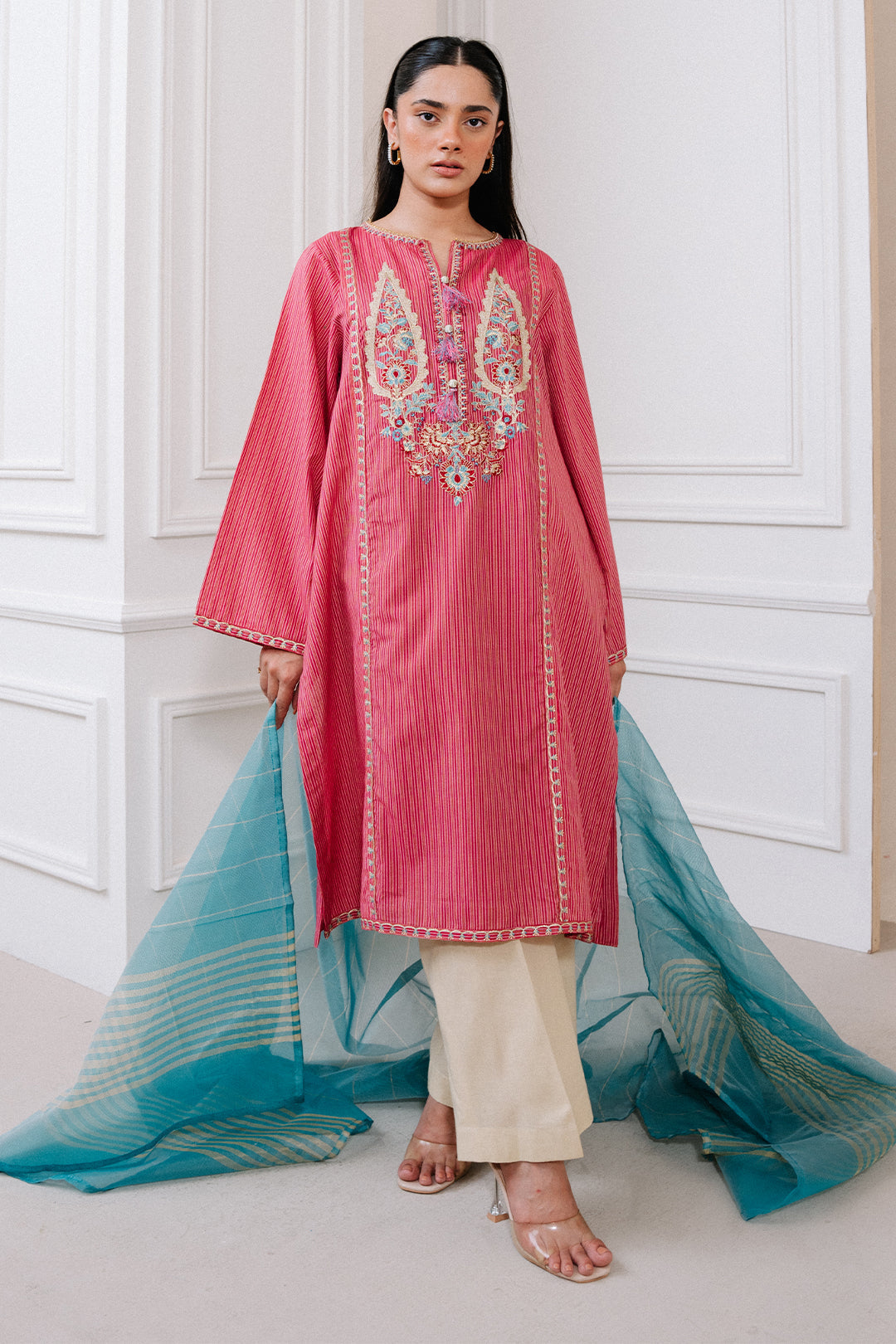 Zellbury | Summer Pret | Embroidered Kurta Dupatta - 1983 - Libasekhas