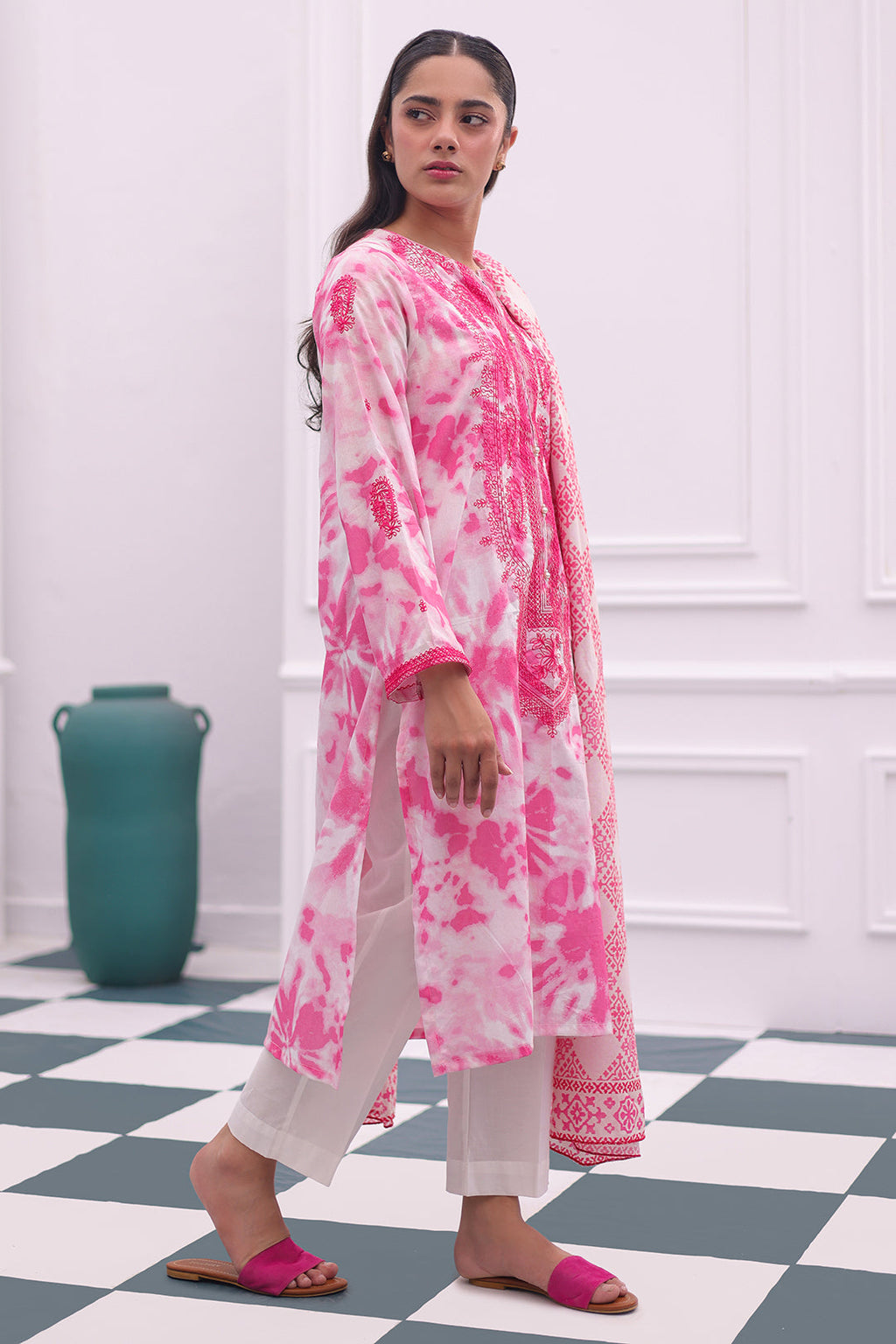 Zellbury | Summer Pret | Embroidered Kurta Dupatta - 2071 - Libasekhas
