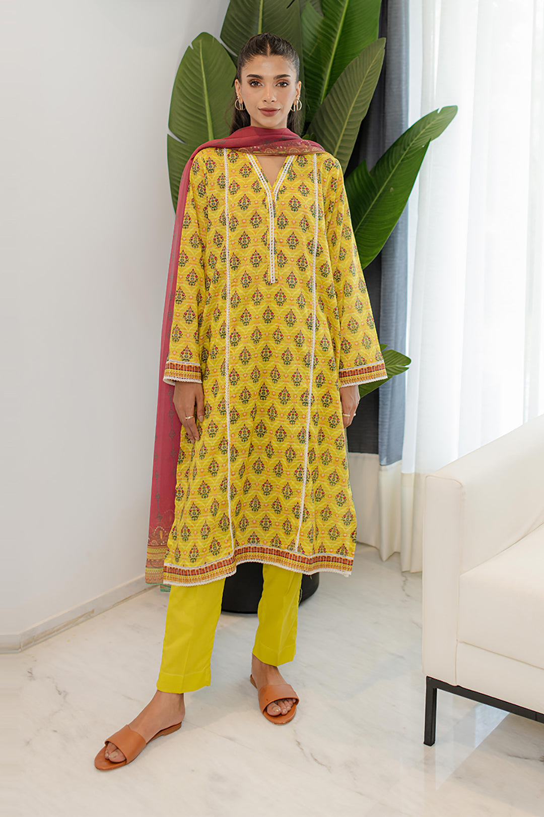 Zellbury | Summer Pret | Kurta Dupatta Trouser - 1746 - Libasekhas