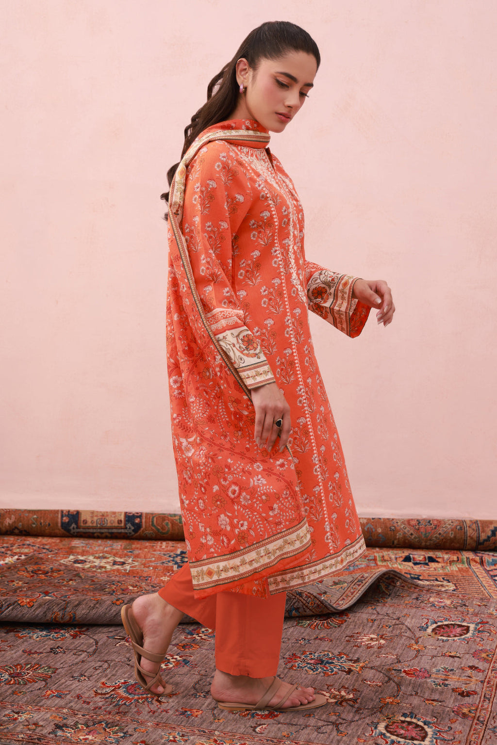 Zellbury | Summer Pret | Embroidered Kurta Dupatta Trouser - 1962 - Libasekhas