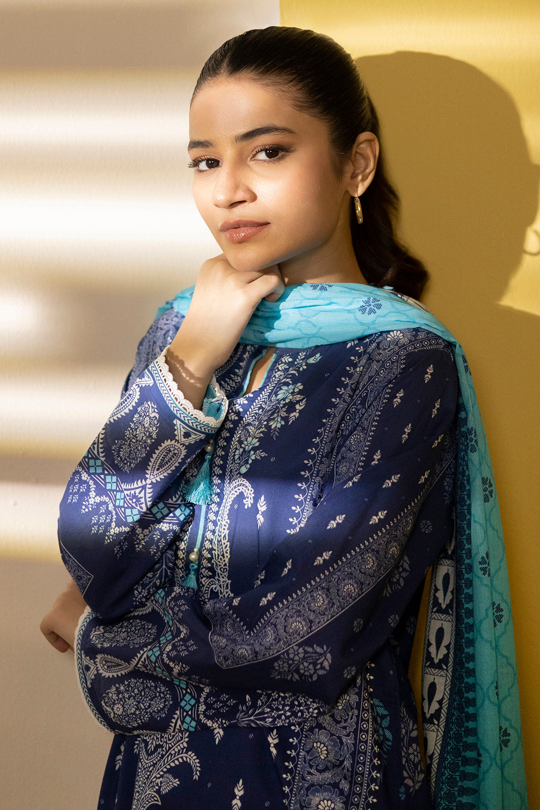 Zellbury | Summer Pret | Kurta Dupatta Trouser - 2102 - Libasekhas