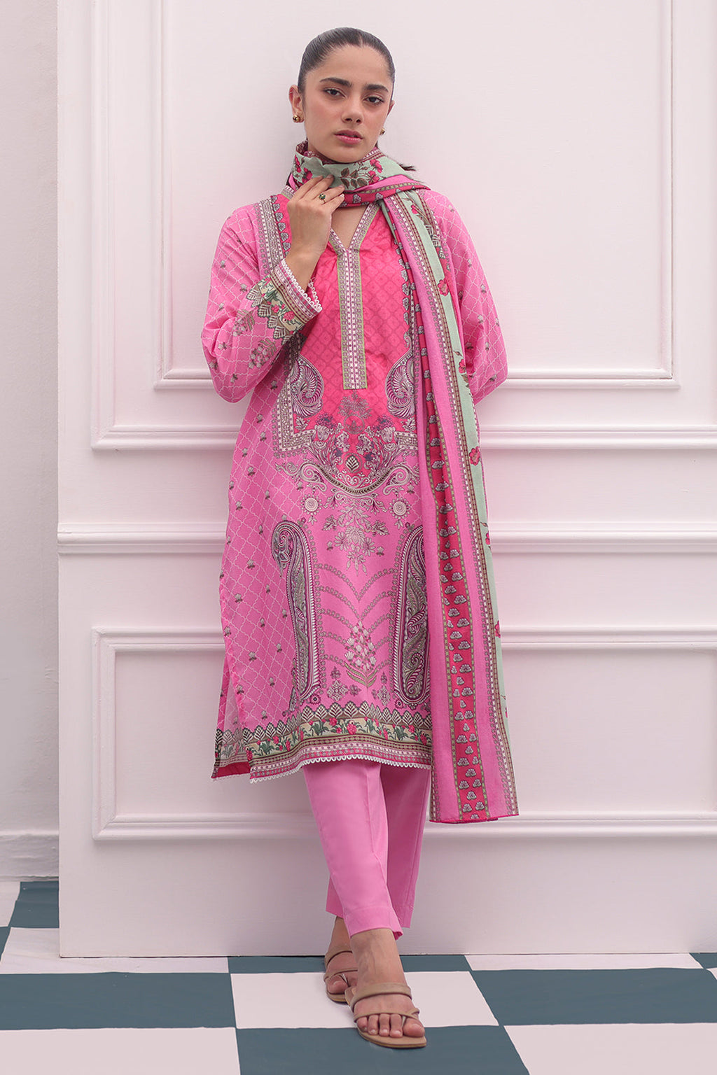 Zellbury | Summer Pret | Kurta Dupatta Trouser - 2106 - Libasekhas