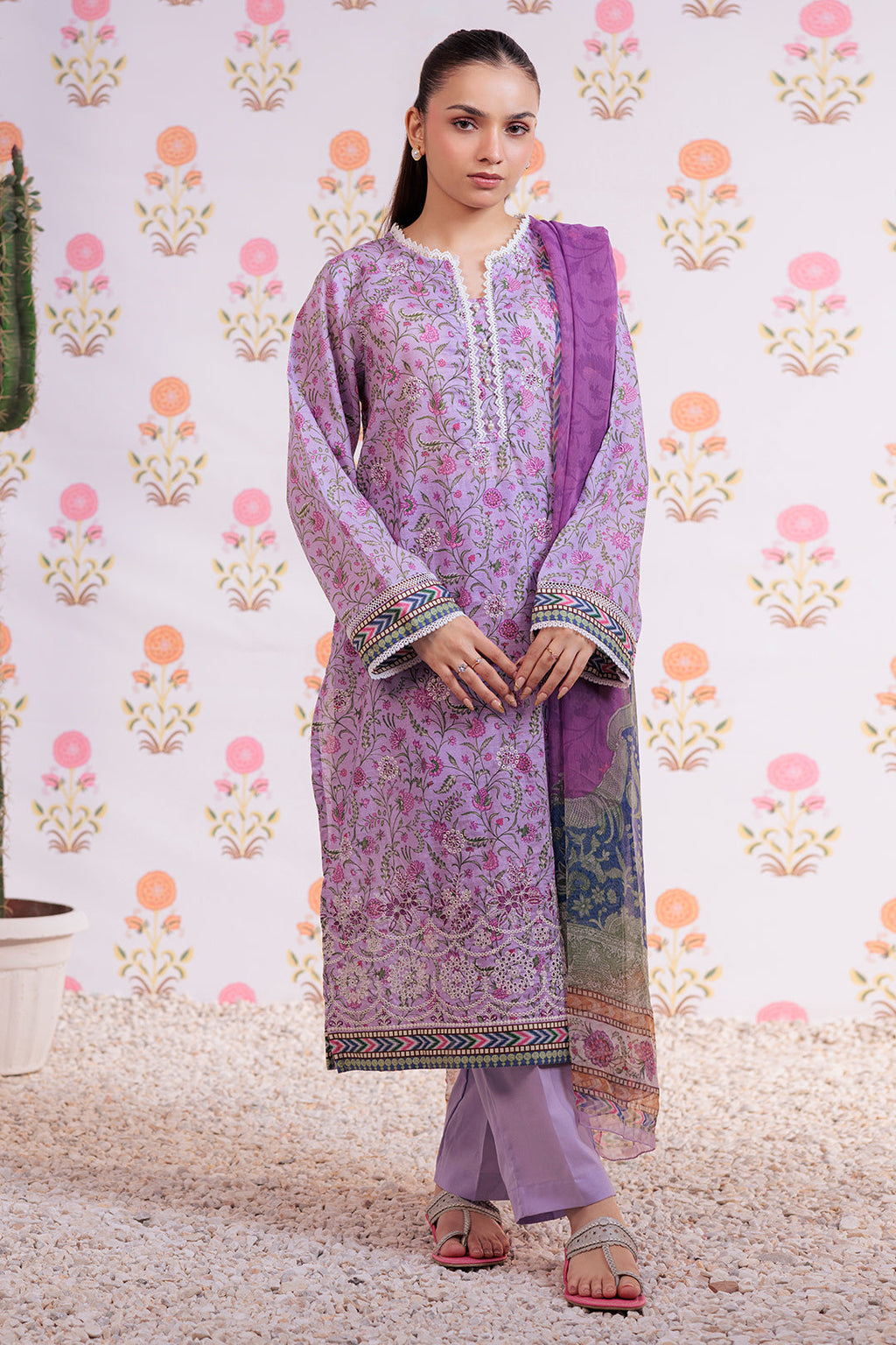 Zellbury | Summer Pret | Embroidered Kurta Dupatta Trouser - 2112 - Libasekhas