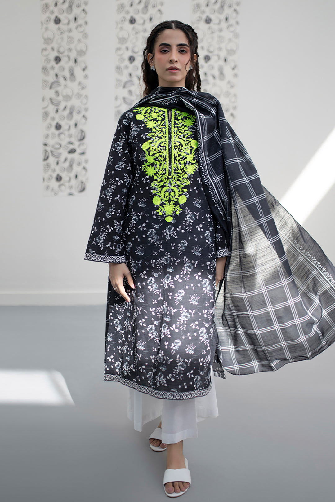 Zellbury | Winter Pret | Embroidered Kurta Dupatta - 1525 - Libasekhas