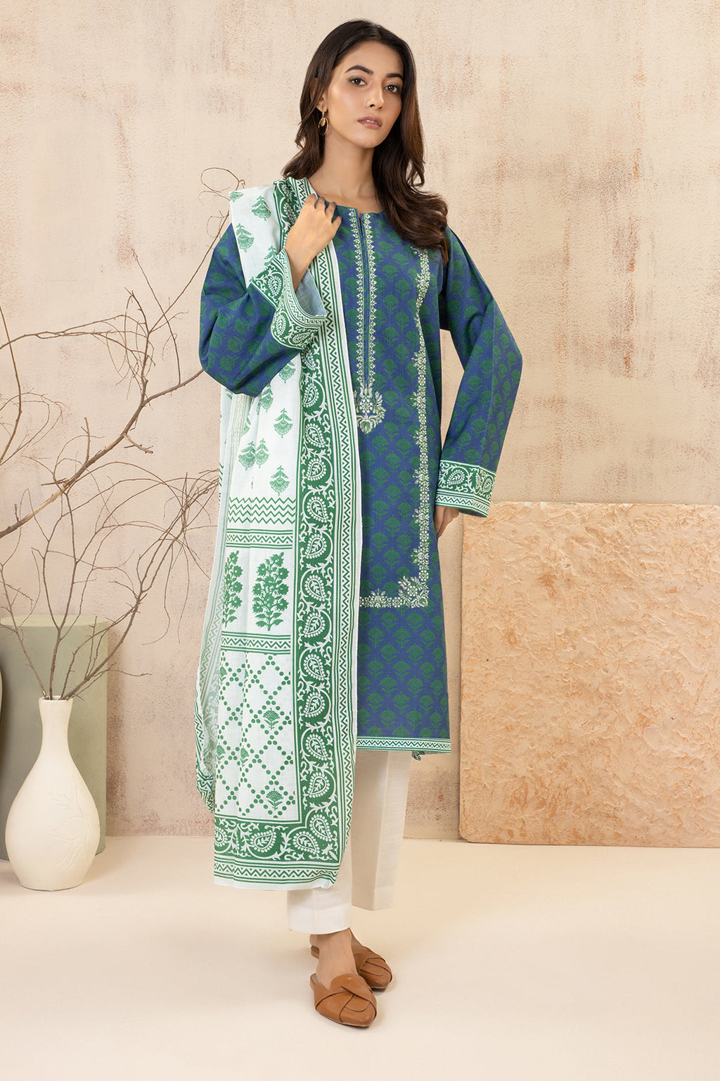 Zellbury | Winter Pret | Embroidered Kurta Dupatta - 2935 - Libasekhas