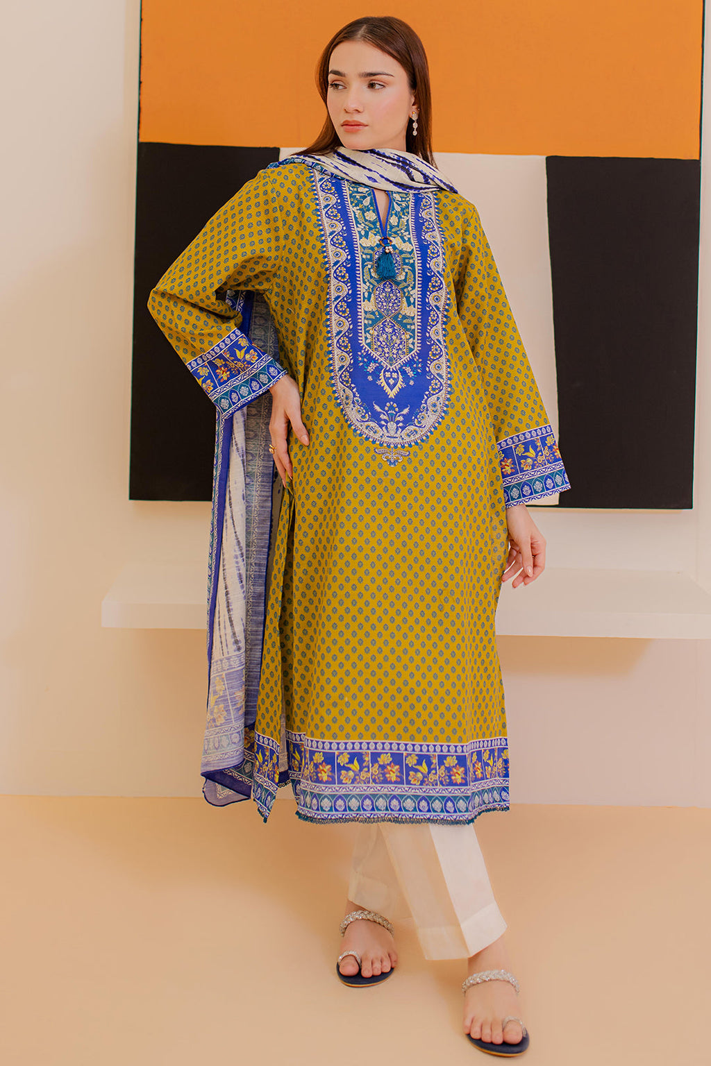 Zellbury | Winter Pret | Kurta Dupatta - 3032 - Libasekhas