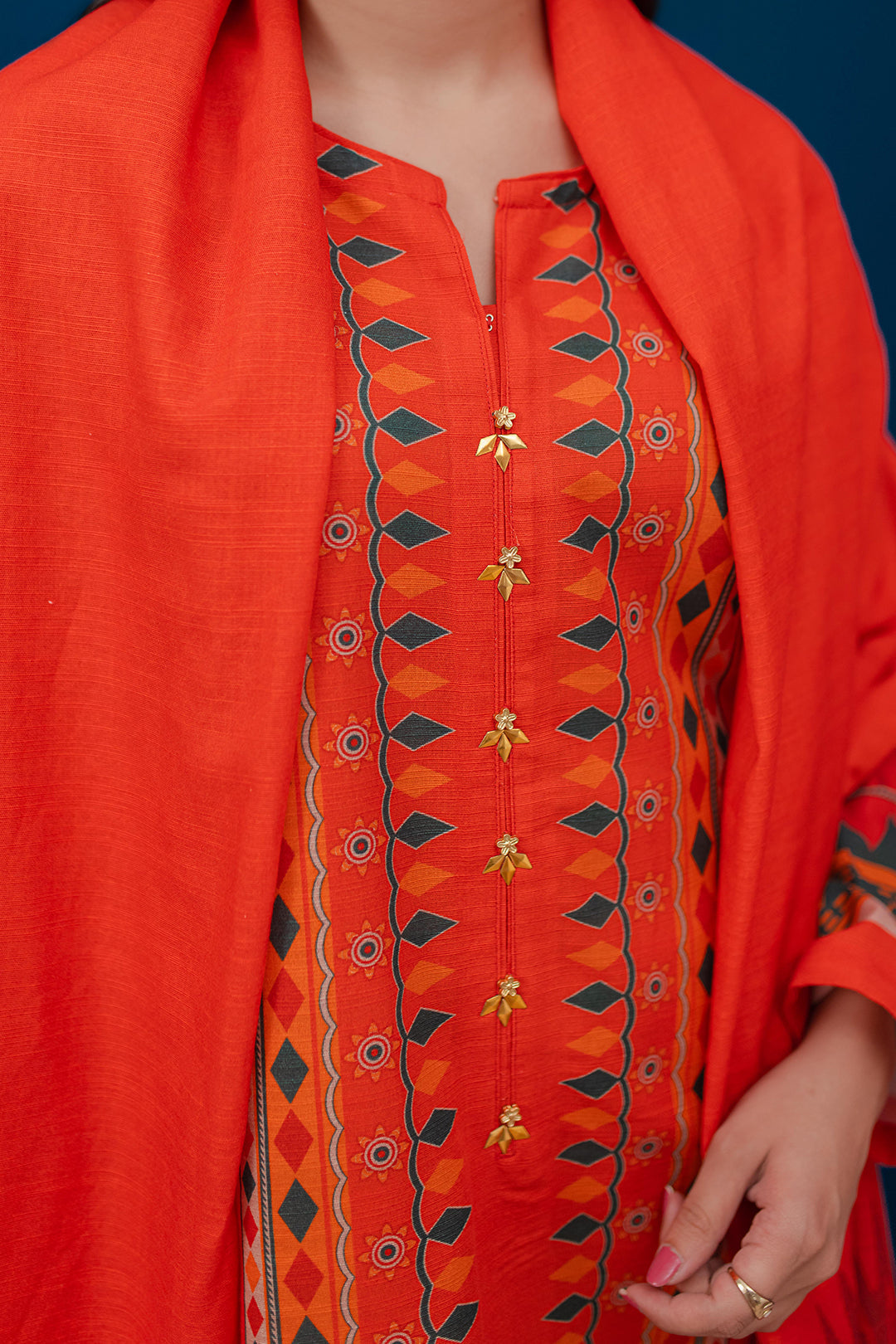 Zellbury | Winter Pret | Kurta Dupatta - 3053 - Libasekhas