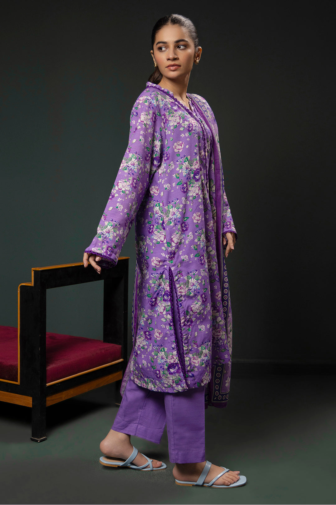 Zellbury | Winter Pret | Kurta Dupatta Trouser - 2948 - Libasekhas