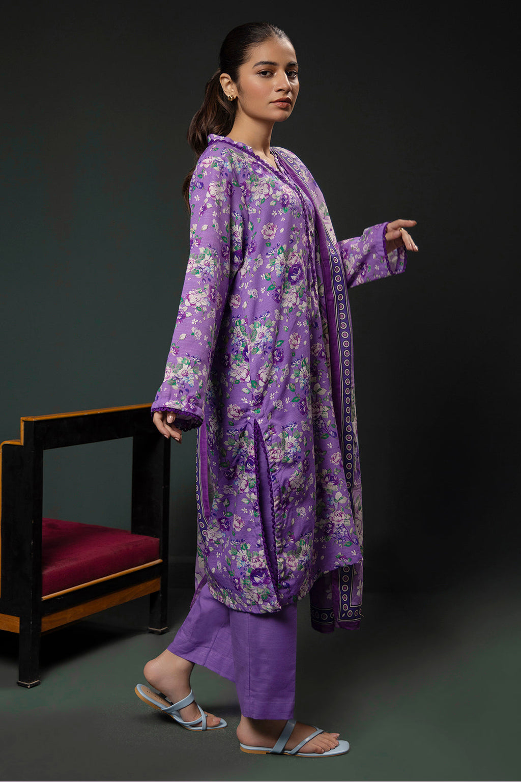 Zellbury | Winter Pret | Kurta Dupatta Trouser - 2948 - Libasekhas